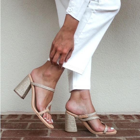 KAANAS • Bali Naked Yute Heels Strappy Sandals Shoes Includes Box - Picture 8 of 8